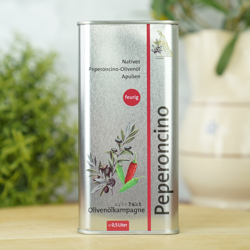 Bio-Peperoncino-Olivenöl, feurig Bio-Peperoncino-Olivenöl, feurig