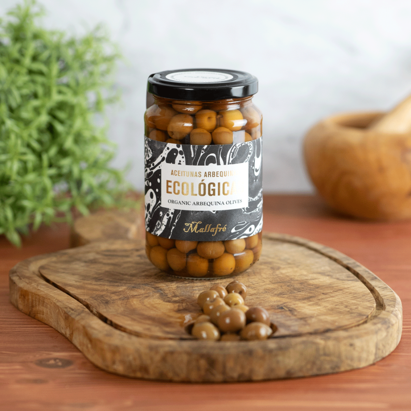 Grüne Arbequina Oliven