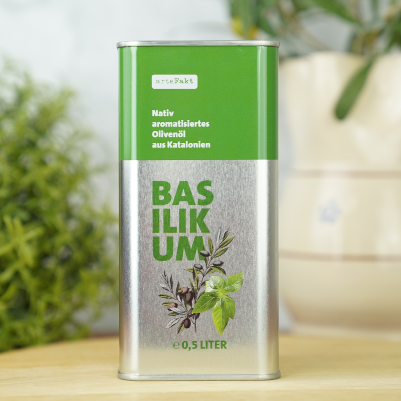 Bio-Basilikum-Olivenöl