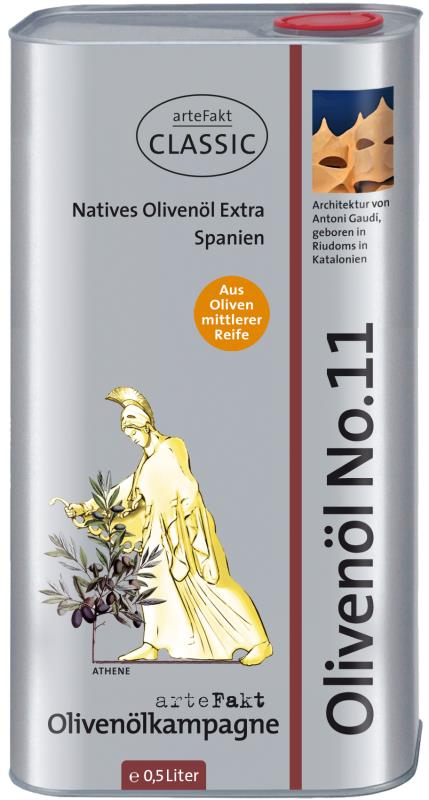 0,5 Liter Kanister Olivenöl No.11 fruchtig, kbA - 2023