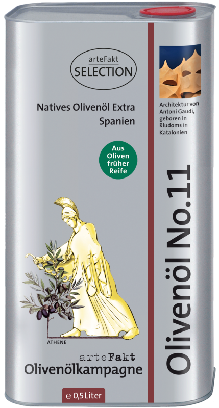0,5 Liter Kanister Olivenöl No.11 grün, kbA - 2024