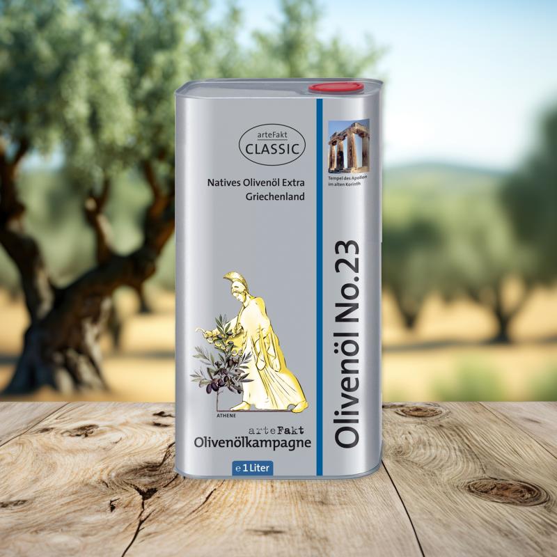1 Liter Kanister Olivenöl No.23, kbA - 2023