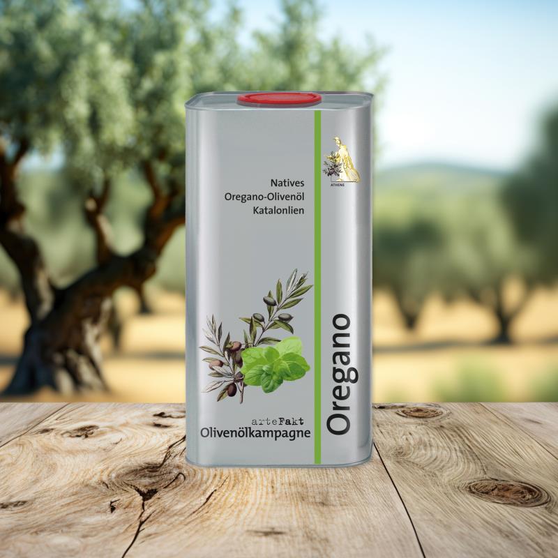Natives Oregano-Olivenöl, 0,25 Liter Kanister, kbA - 2023