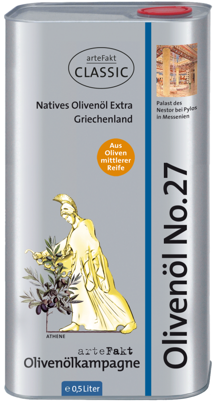 0,5 Liter Kanister Olivenöl No.27 fruchtig, rk - 2023