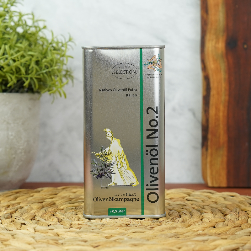 0,5 Liter Kanister Olivenöl No.2, kbA - 2026 0,5 Liter Kanister Olivenöl No.2, kbA - 2026
