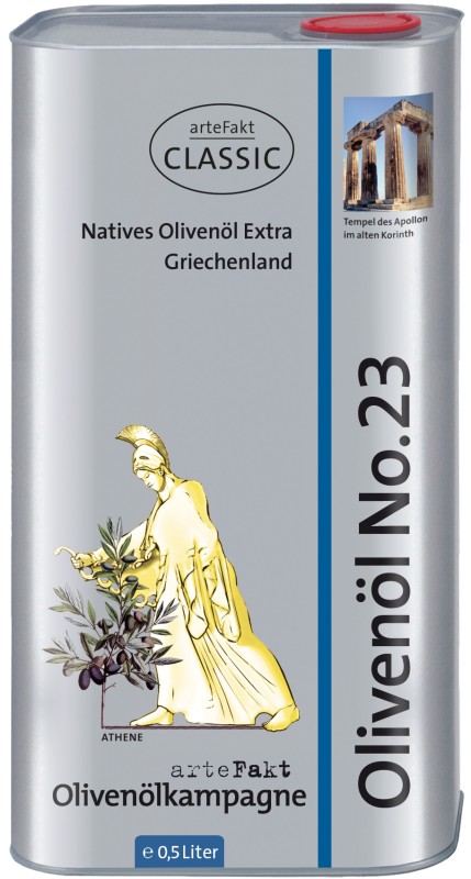 0,5 Liter Kanister Olivenöl No.23, kbA - 2023