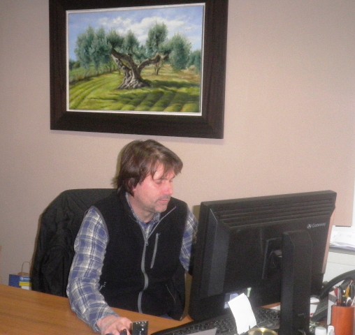Josep Maria Mallafré, der "jefe" bei der Arbeit