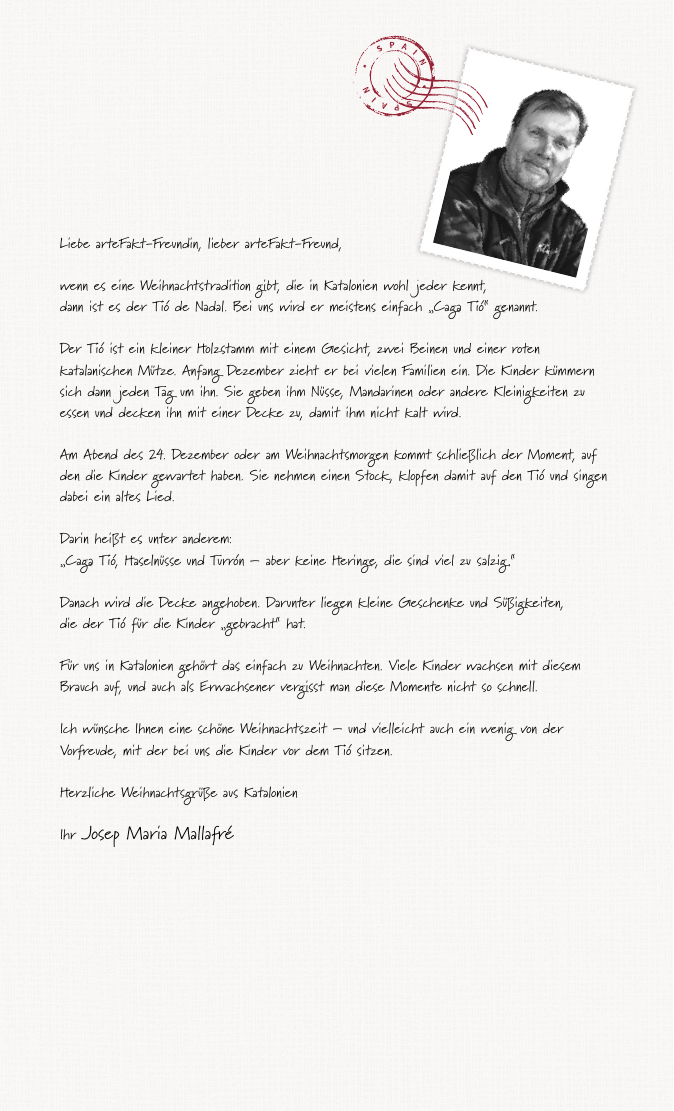 Brief von Josep Maria Mallafré