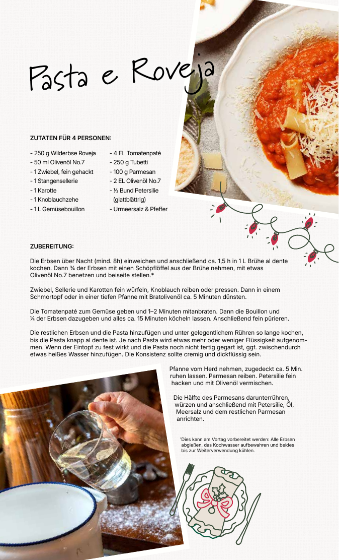 Rezept Pasta e Roveja